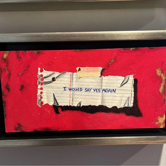 Original 6”x12” oil “notes” paintings on canvas panels. - Picture 3 of 10